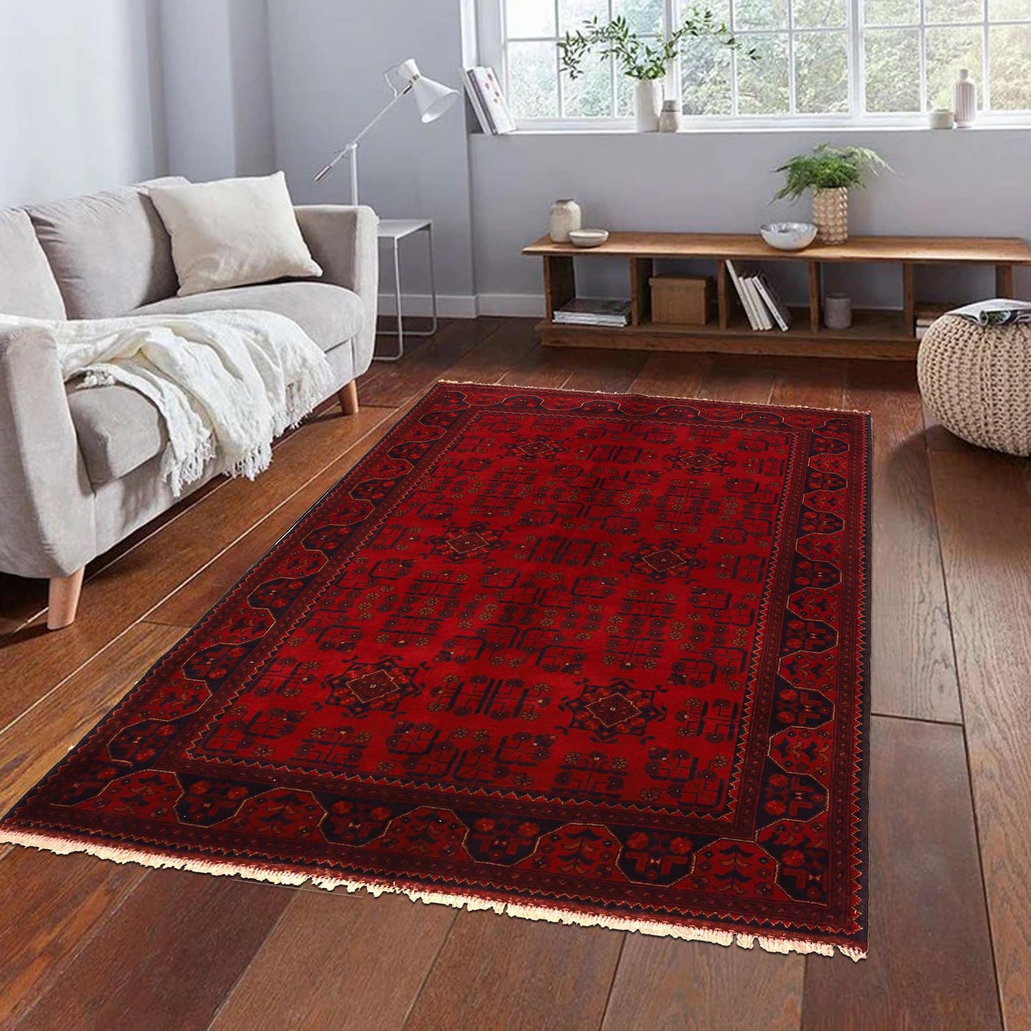 Medium Size Area Rug 4' 10" x 6' 7" ft / 147 x 200 cm - No. W35932