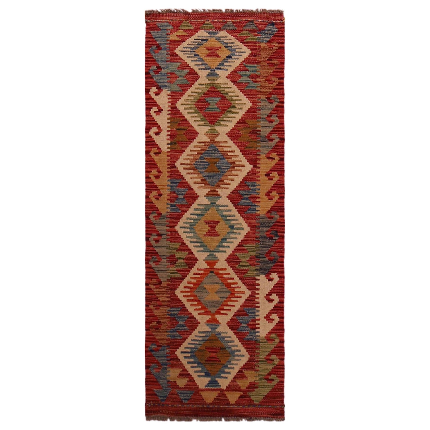 Handmade Afghan Vegetable Kilim Runner 1' 8" x 4' 11"  ft / 50 x 149 cm - No. W35945