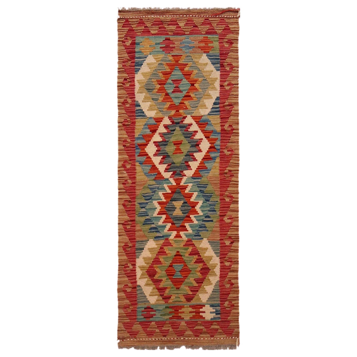 Handmade Vegetable Kilim Runner 1' 8" x 4' 8"  ft / 50 x 143 cm - No. W35950