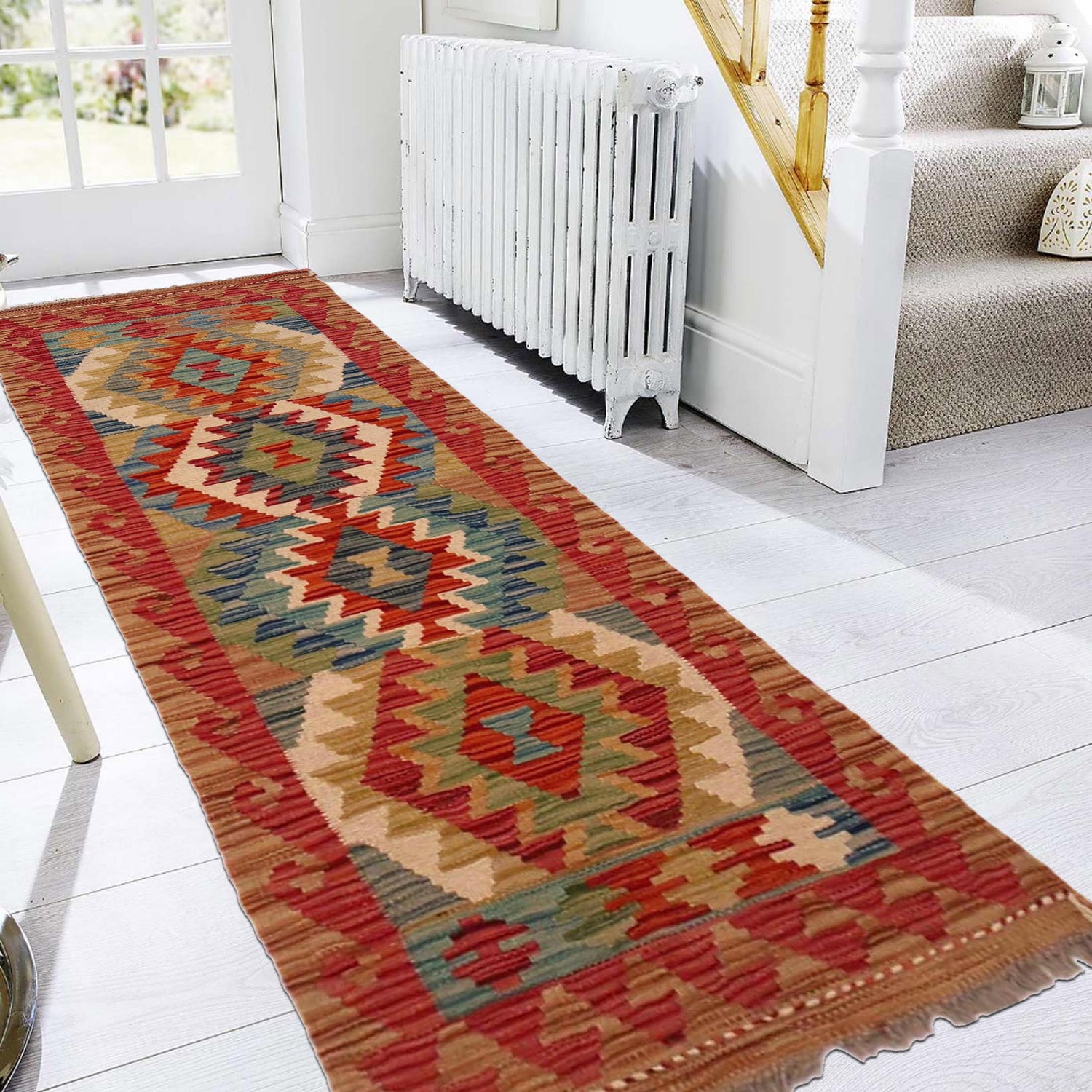 Handmade Vegetable Kilim Runner 1' 8" x 4' 8"  ft / 50 x 143 cm - No. W35950