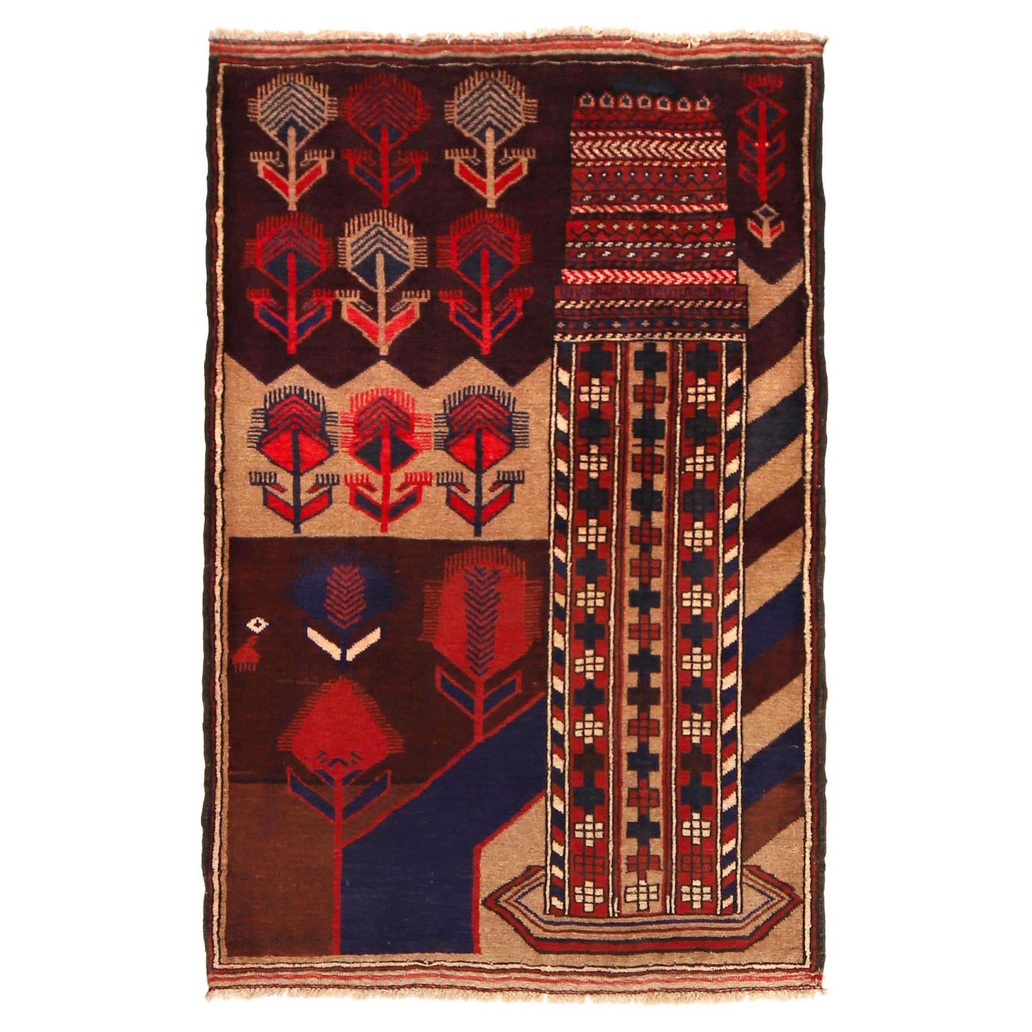 Handmade Picture Area Rug 2' 11" x 4' 6" ft / 90 x 138 cm - No. W36334