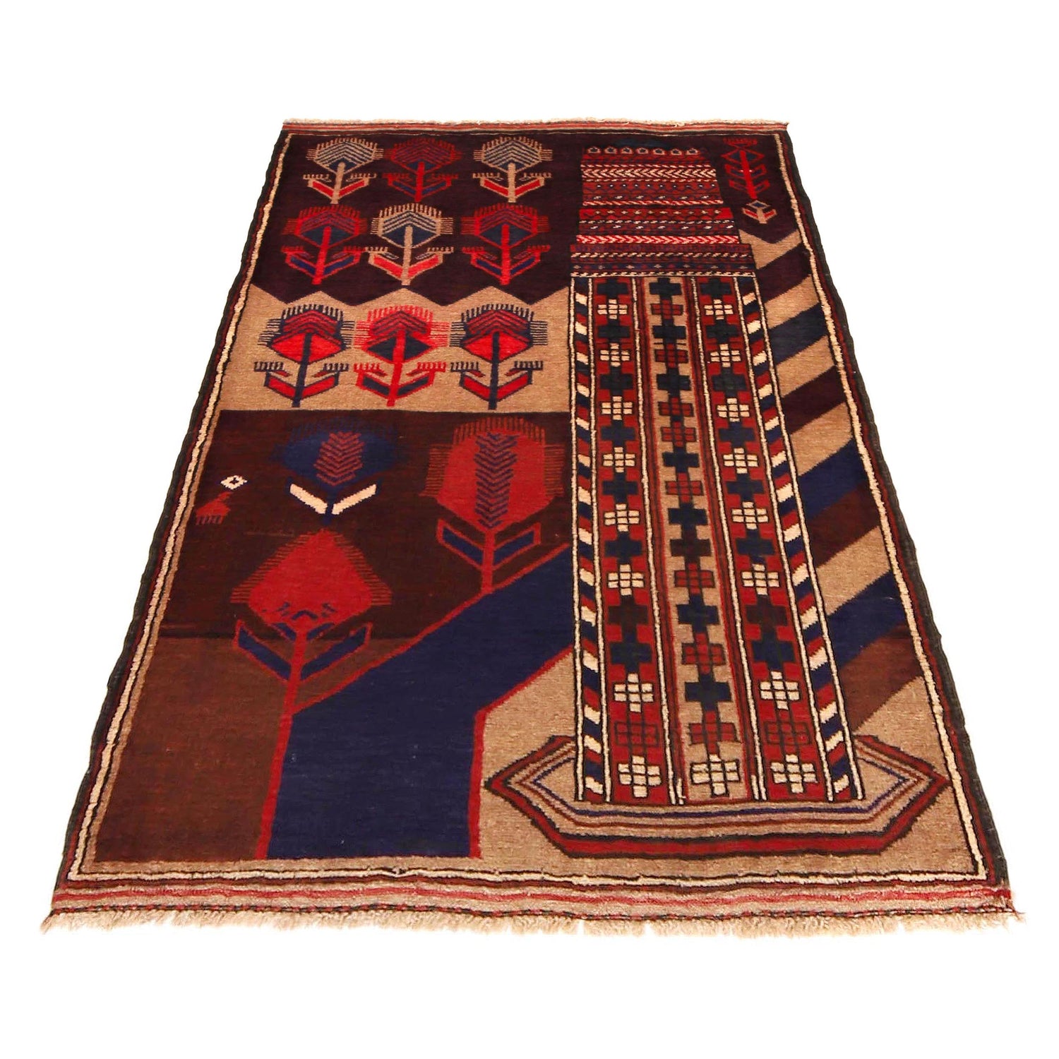 Handmade Picture Area Rug 2' 11" x 4' 6" ft / 90 x 138 cm - No. W36334