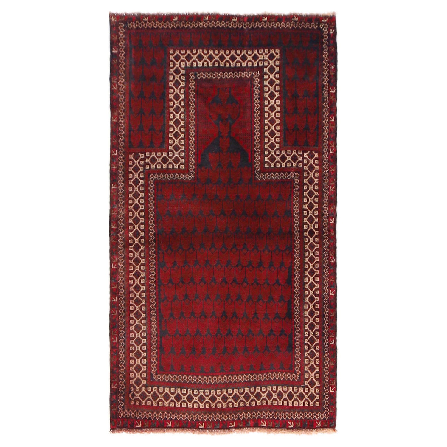 Islamic Prayer Carpet 2' 10" x 4' 10" ft / 86 x 148 cm -No. W36336
