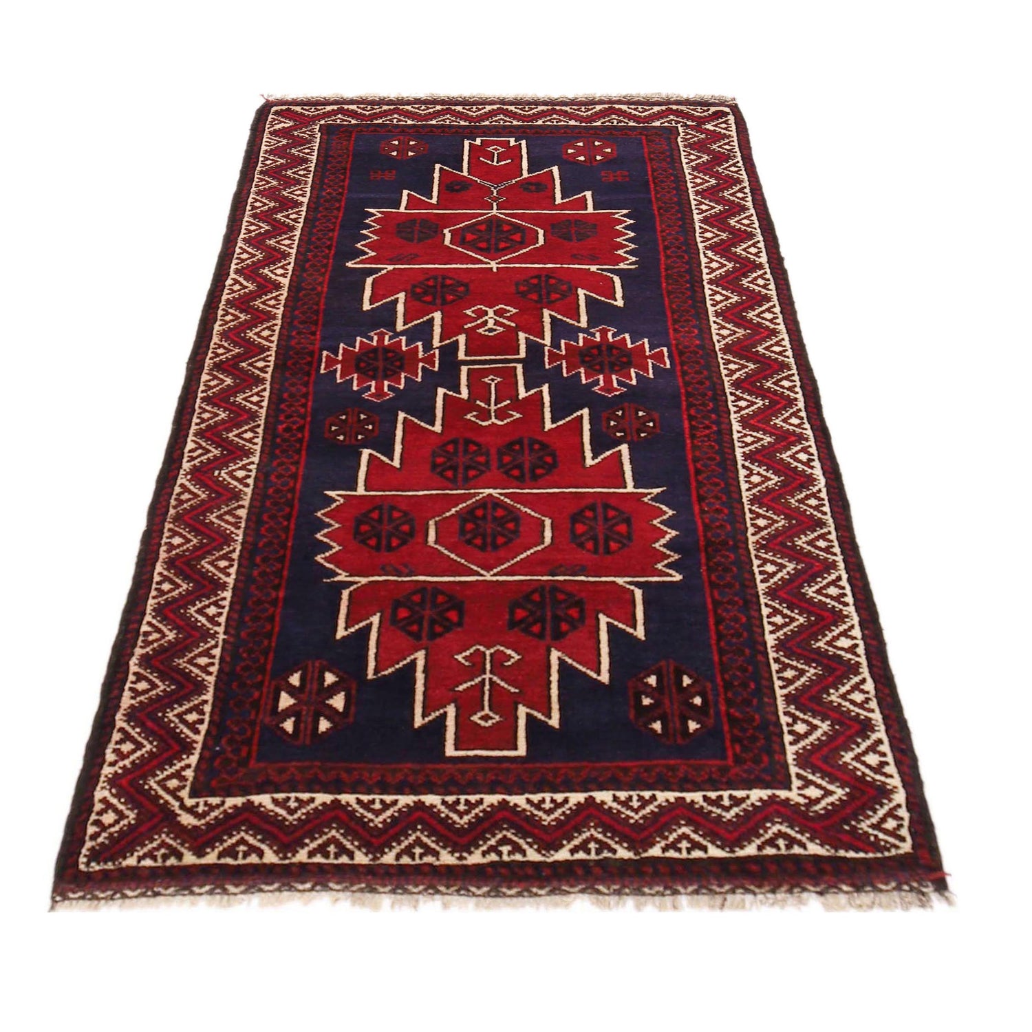 Handmade Baloch Rug 2' 11" x 4' 9" ft / 88 x 144 cm - No. W36337