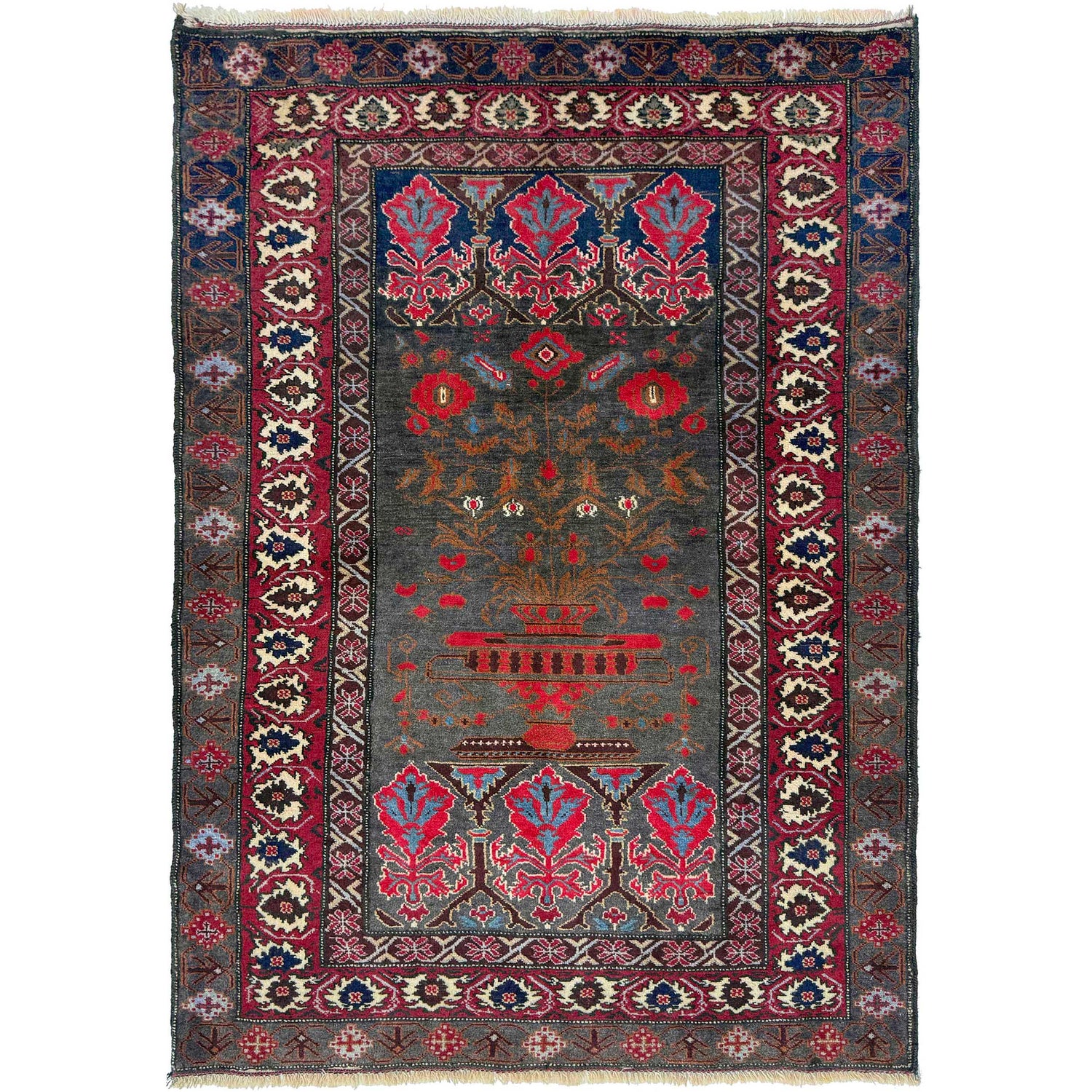 Handmade Baloch Rug 3' 4" x 5' 0" ft / 102 x 153 cm - No. W36338