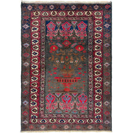 Handmade Baloch Rug 3' 4" x 5' 0" ft / 102 x 153 cm - No. W36338