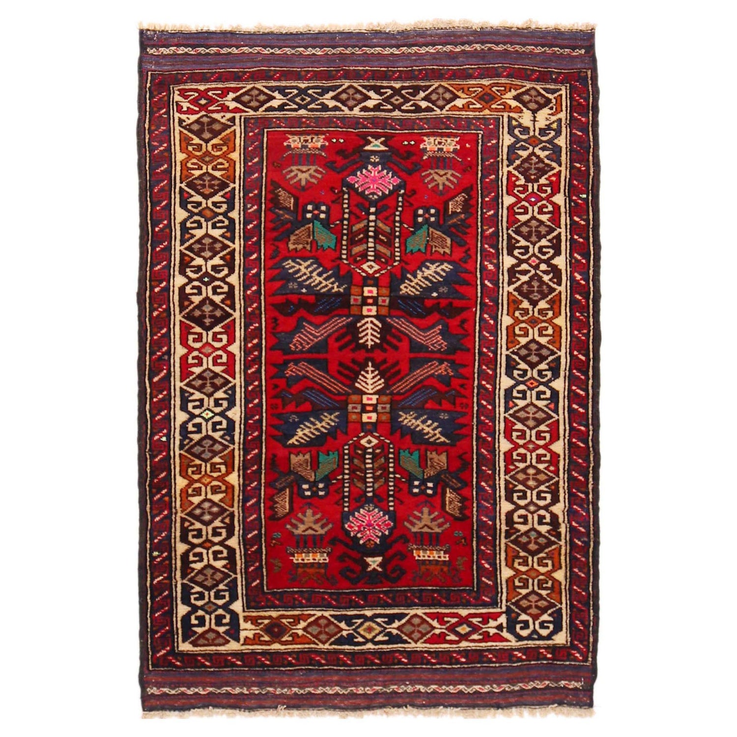 Handmade Baloch Rug 2' 11" x 4' 3" ft / 90 x 130 cm - No. W36339