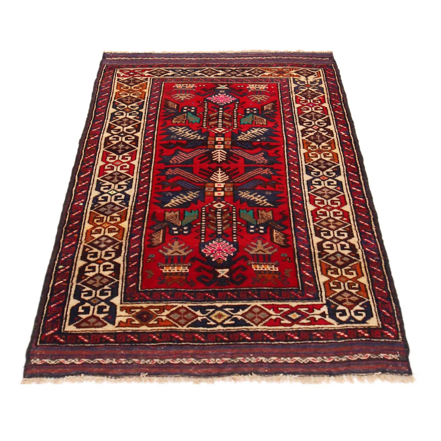 Handmade Baloch Rug 2' 11" x 4' 3" ft / 90 x 130 cm - No. W36339
