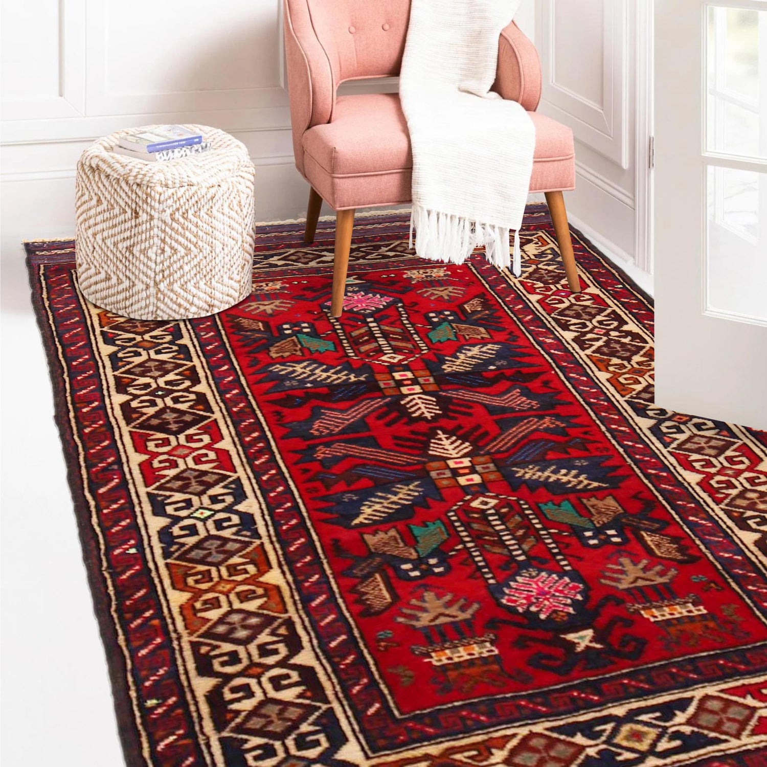 Handmade Baloch Rug 2' 11" x 4' 3" ft / 90 x 130 cm - No. W36339