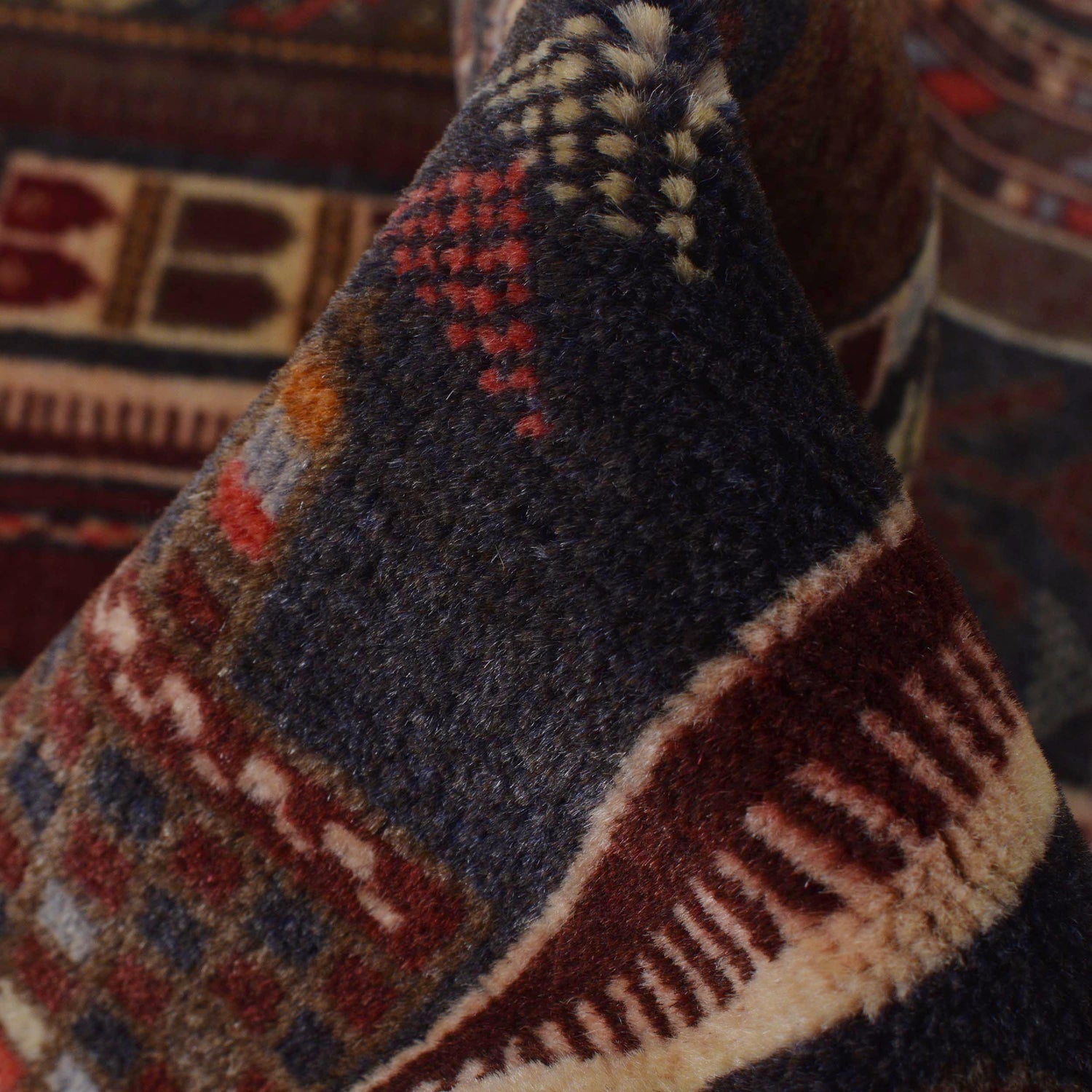 Multi Color Prayer Rug 2' 9" x 4' 3" ft / 85 x 130 cm - No. W36340