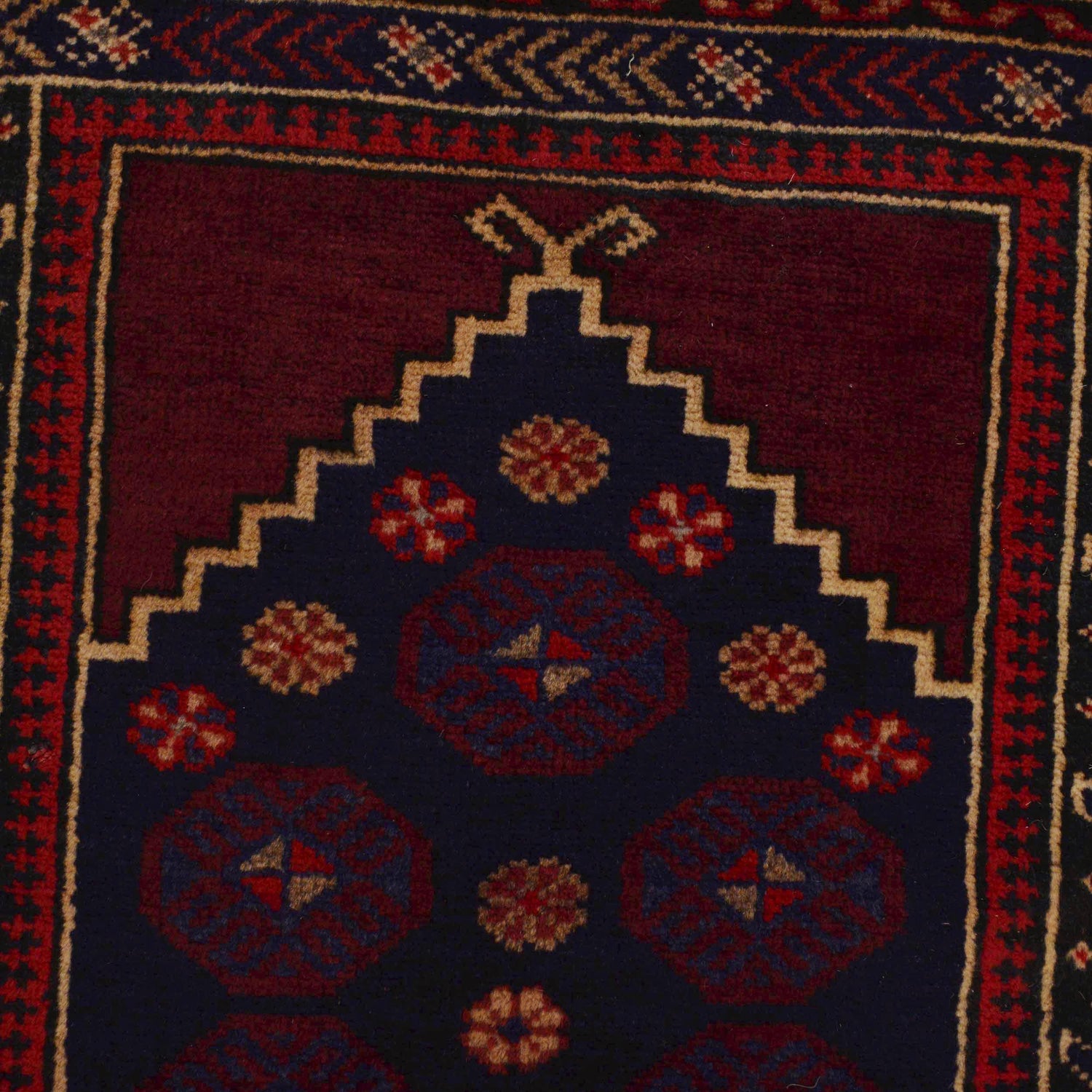Hand Knotted Prayer Rug 2' 10" x 4' 3" ft / 87 x 130 cm - No. W36341