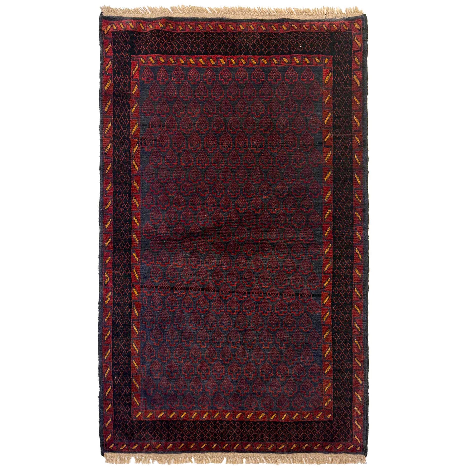 Hand Knotted Baluchi Rug 2' 10" x 4' 8" ft / 87 x 143 cm - No. W36600