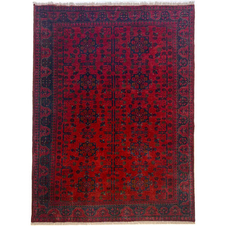 Handwoven Khal Mohammadi Afghan Carpet 5' 0" x 6' 6" ft / 152 x 197 cm - No. W36622