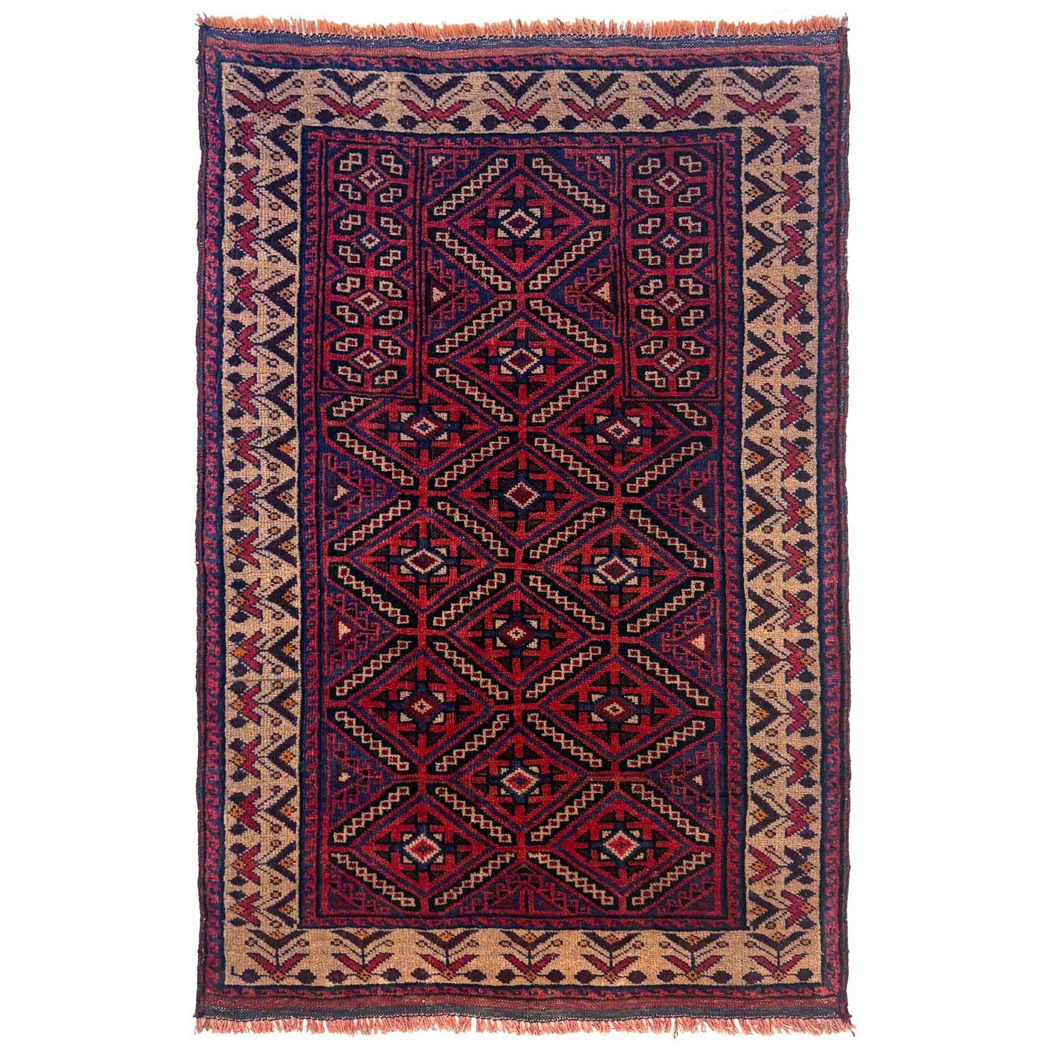 Hand Knotted Baluchi Rug 3' 1" x 4' 7" ft / 93 x 139 cm - No. W36695