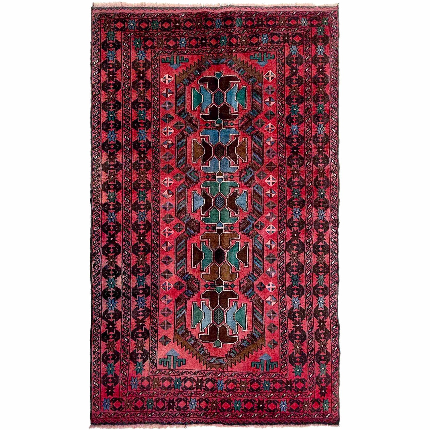 Handmade Baluchi Rug 3' 10" x 6' 11" ft / 116 x 212 cm - No. W36720
