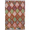 Multi Color ful Flat-Weave Wool Kilim 2' 9" x 4' 0" ft / 83 x 121 cm - No. W36774
