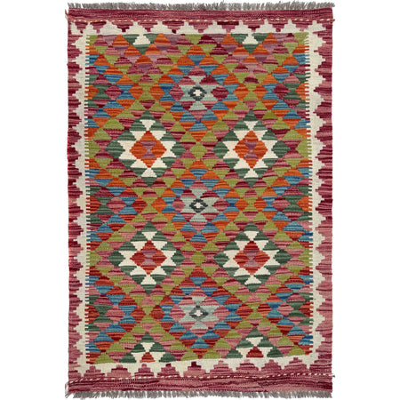 Handmade Vegetable Kilim 2' 9" x 4' 0" ft / 83 x 121 cm - No. W36799