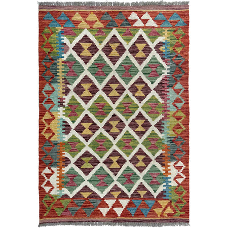 Handmade Vegetable Kelim 2' 9" x 3' 11" ft / 83 x 120 cm - No. W36800