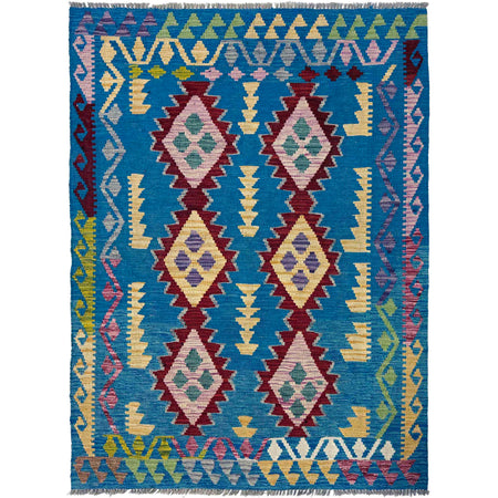 Small Size Chobi Kilim 4' 0" x 5' 9" ft / 121 x 174 cm - No. W36803