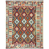 Handmade Turkish Design Wool Kilim 4' 11" x 6' 6" ft / 149 x 197 cm - No. W36820