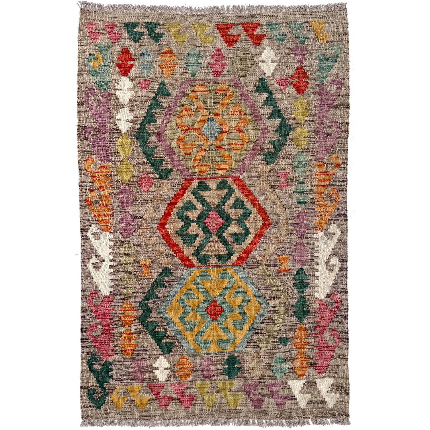 Handmade Vegetable Kilim 2' 7" x 4' 0" ft / 79 x 122 cm - No. W36836