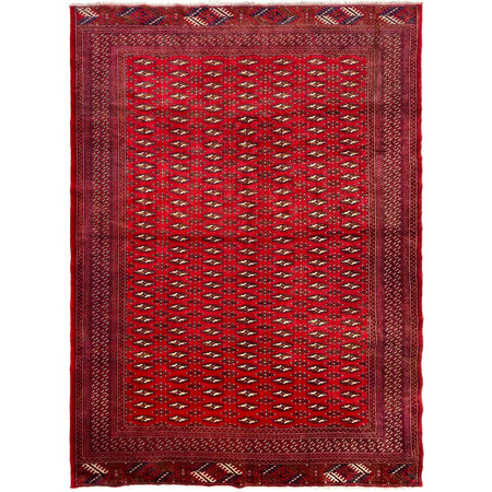 Deep Red Color Baluchi Carpet 6' 10" x 9' 1" ft / 208 x 278 cm - No. W36846