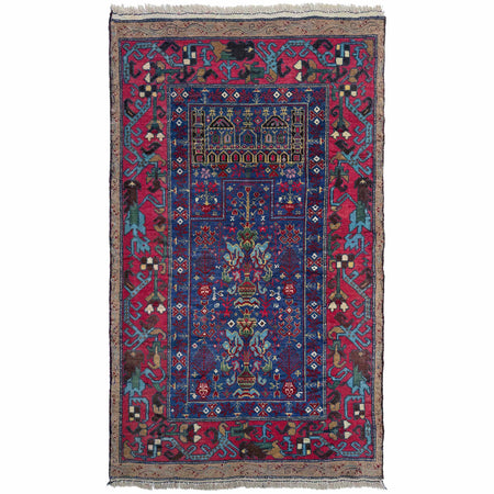 Handmade Baluchi Rug 2' 9" x 4' 8" ft / 84 x 142 cm - No. W36855