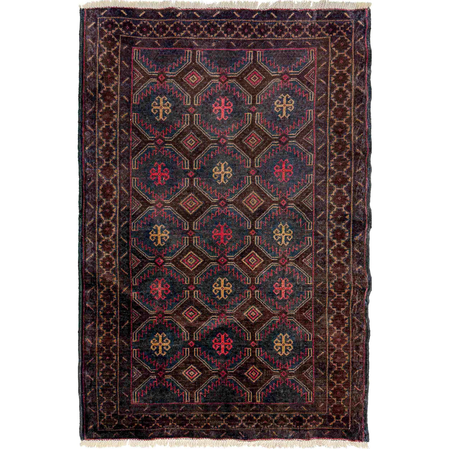 Multi Color Baluchi Rug 3' 0" x 4' 4" ft / 92 x 133 cm - No. W37609