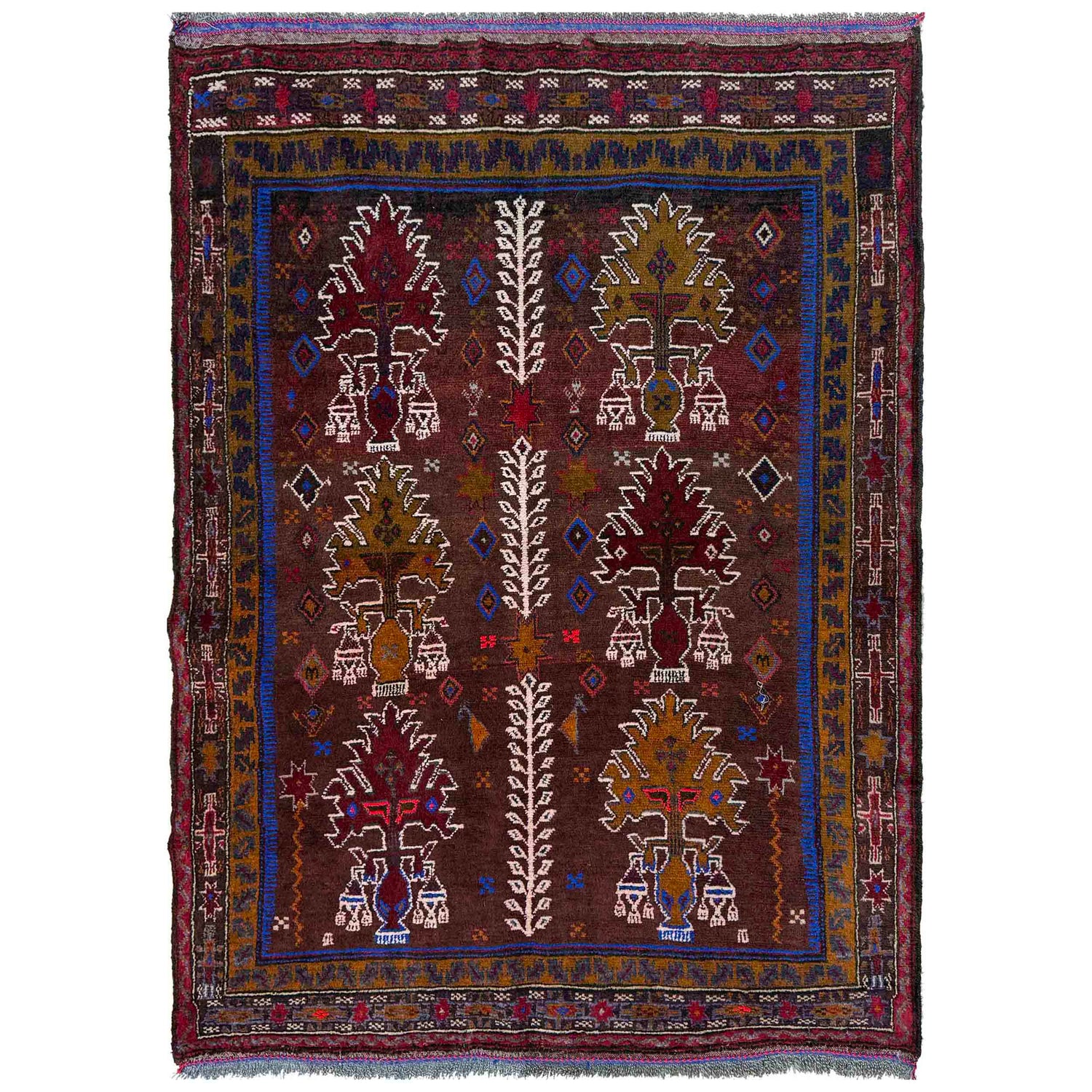 Tribal Baloch Rug 3' 2" x 4' 5" ft / 97 x 135 cm - No. W37702