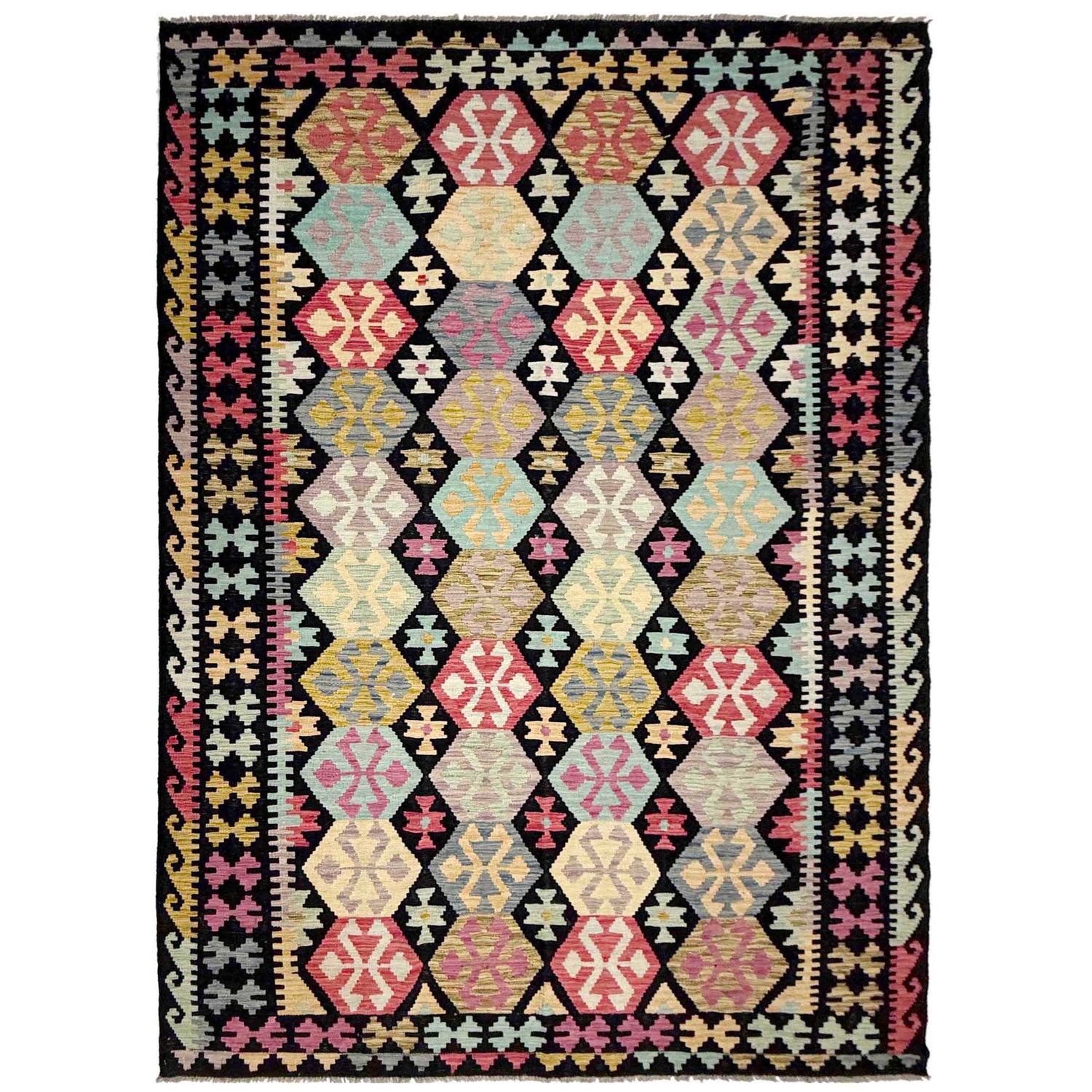 Medium Size Chobi Kilim 6' 4" x 9' 9" ft / 194 x 297 cm - No. W38100