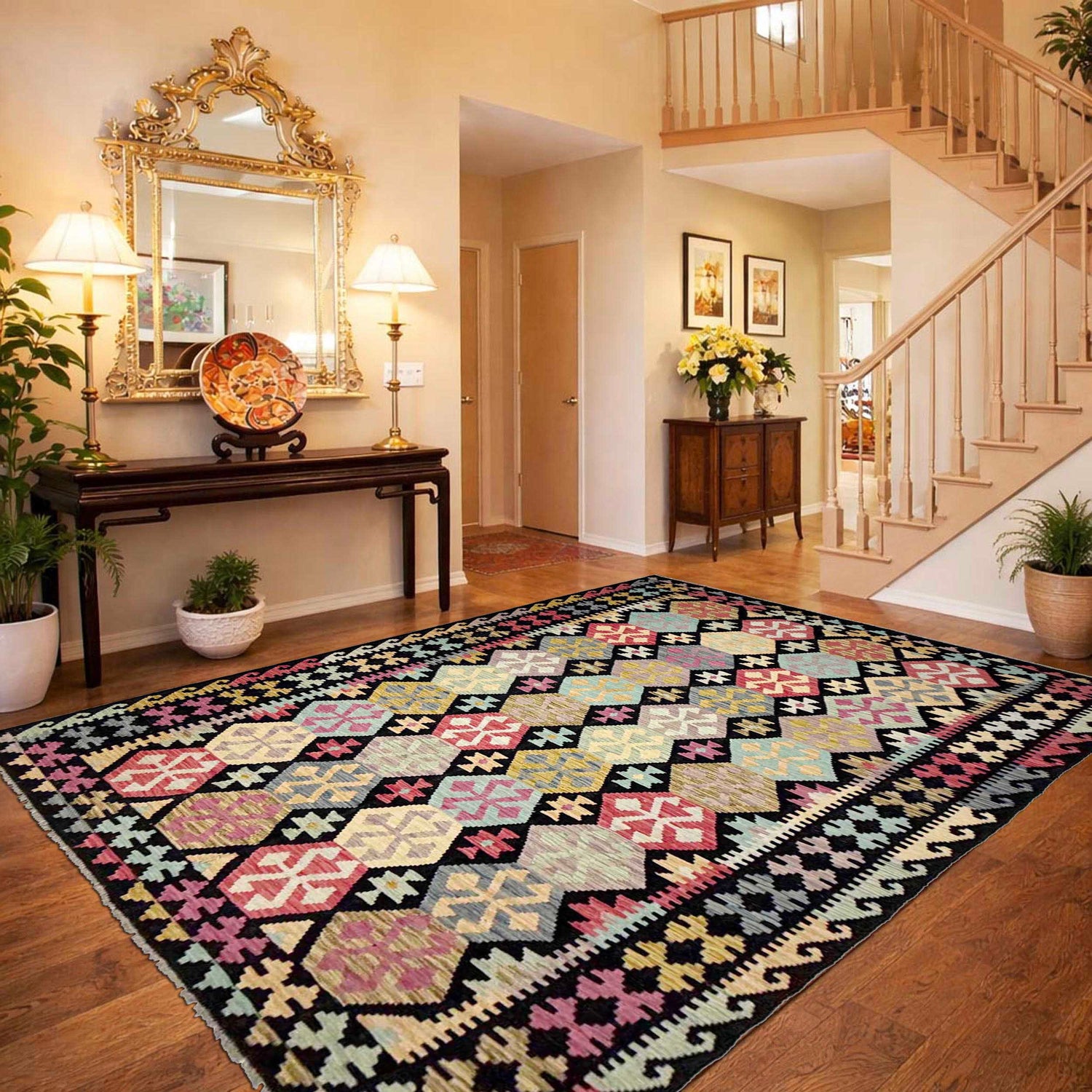 Medium Size Chobi Kilim 6' 4" x 9' 9" ft / 194 x 297 cm - No. W38100