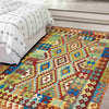 Hand Made Afghan Kilim 4' 11" x 6' 7" ft / 150 x 200 cm - No. W38207