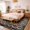 Hand Knotted Afghan Style Kilim 6' 5" x 9' 7" ft / 196 x 292 cm - No. W38229