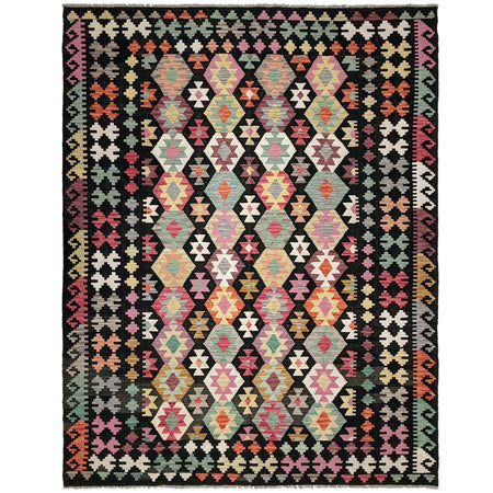 Hand Knotted Flatweave Kilim 6' 5" x 9' 8" ft / 196 x 295 cm - No. W38233