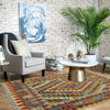 Handmade Vegetable Kilim 3' 3" x 3' 10" ft / 98 x 116 cm - No. W38243