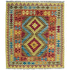 Handmade Vegetable Kelim 3' 5" x 4' 1" ft / 104 x 125 cm - No. W38244