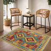 Handmade Vegetable Kelim 3' 5" x 4' 1" ft / 104 x 125 cm - No. W38244