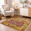 Hand Knotted Afghan Style Kilim 3' 6" x 5' 1" ft / 107 x 155 cm - No. W38246