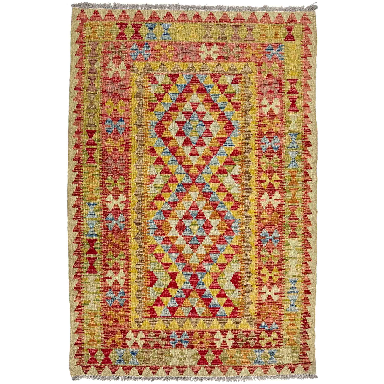 Small Size Chobi Kilim 3' 7" x 5' 3" ft / 108 x 160 cm - No. W38254