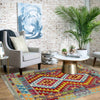 Handmade Turkish Design Wool Kilim 2' 9" x 3' 10" ft / 84 x 116 cm - No. W38561