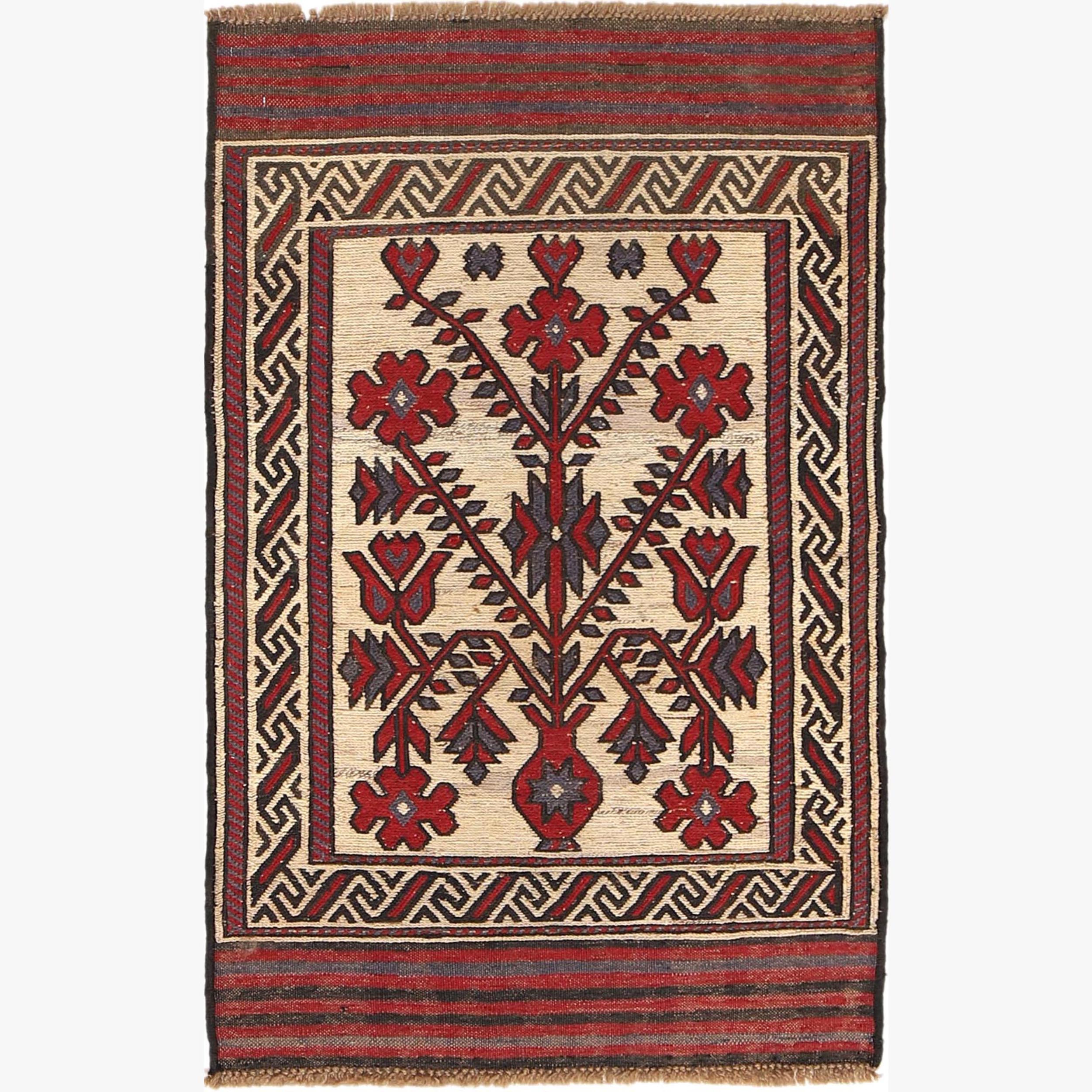Handmade Vintage Kilim 2' 9" x 4' 4" ft / 83 x 132 cm - No. Y11833