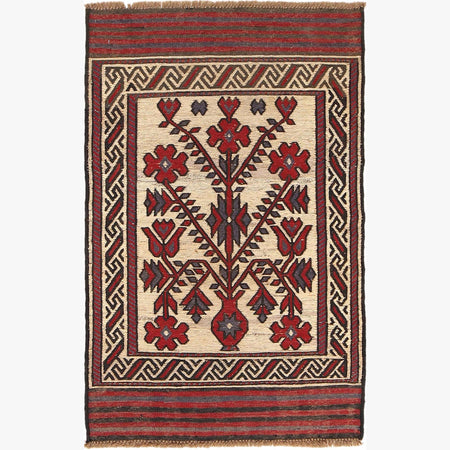 Handmade Vintage Kilim 2' 9" x 4' 4" ft / 83 x 132 cm - No. Y11833