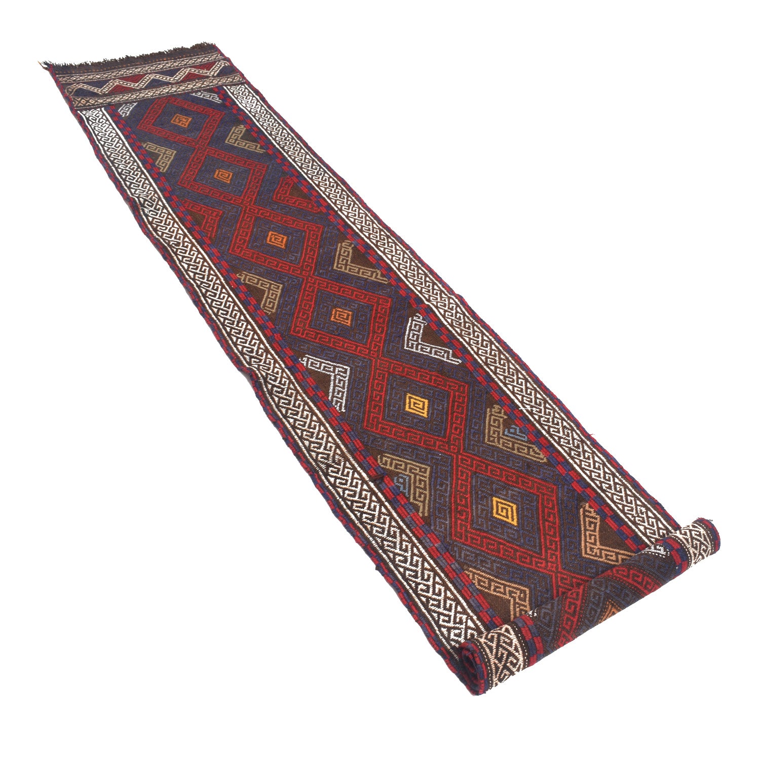 Long Kilim Runner 1' 11" x 9' 7" ft / 58 x 291 cm - No. Y13018