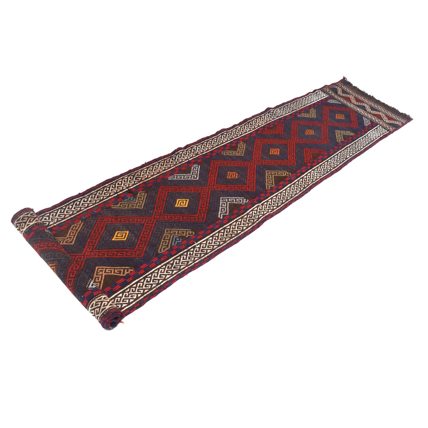 Long Kilim Runner 1' 11" x 9' 7" ft / 58 x 291 cm - No. Y13018