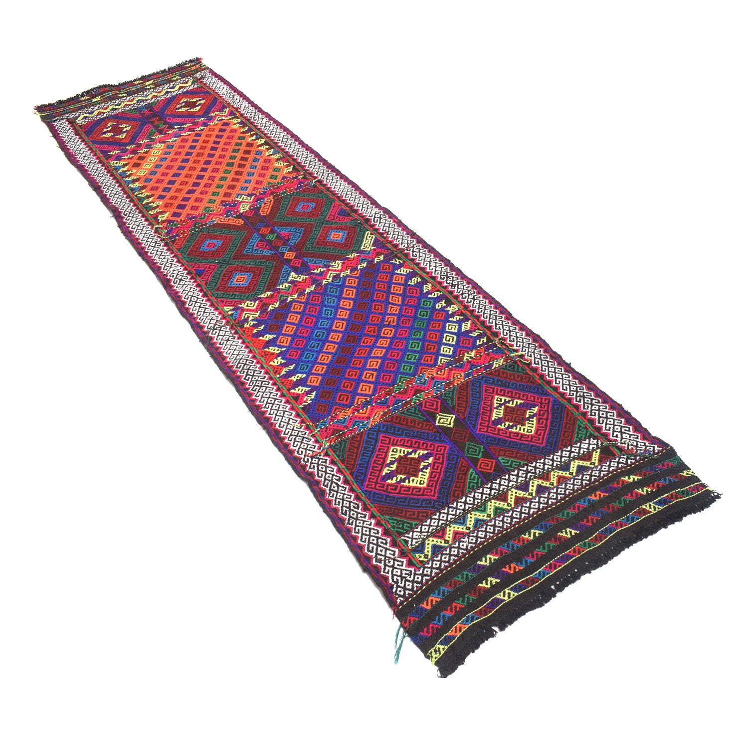 Short Kilim Runner 2' 3" x 8' 5" ft / 68 x 256 cm - No. Y13026