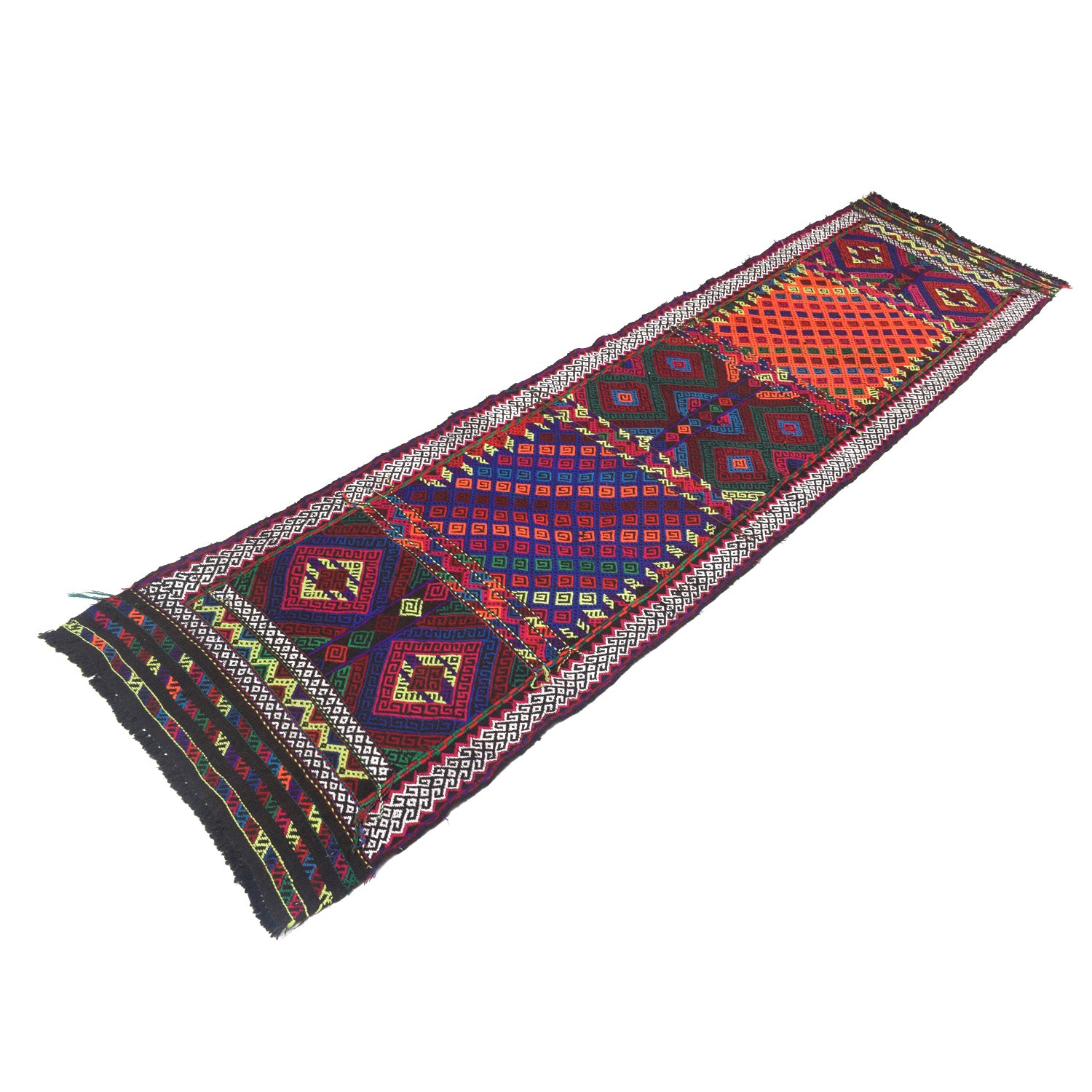 Short Kilim Runner 2' 3" x 8' 5" ft / 68 x 256 cm - No. Y13026