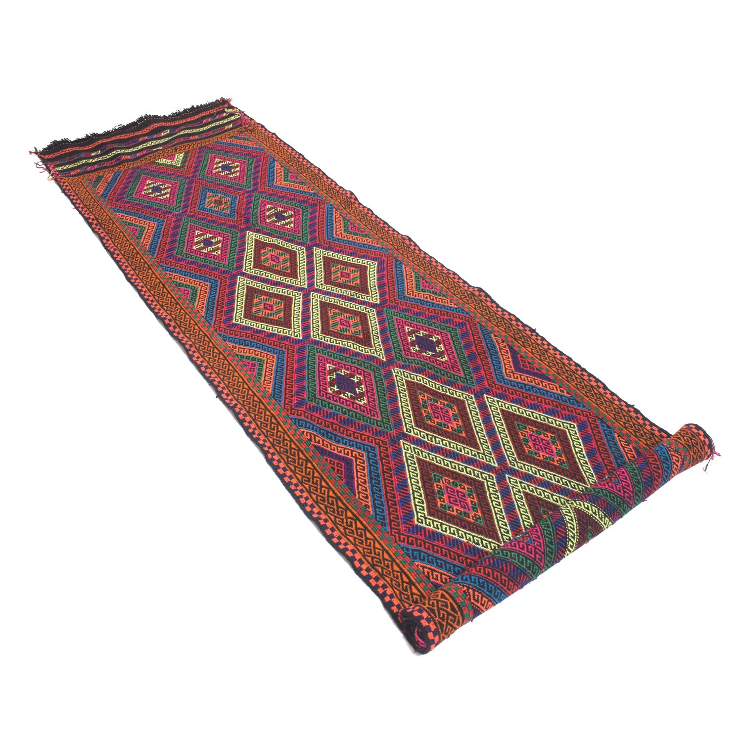 Long Kilim Runner 2' 8" x 10' 11" ft / 82 x 332 cm - No. Y13027