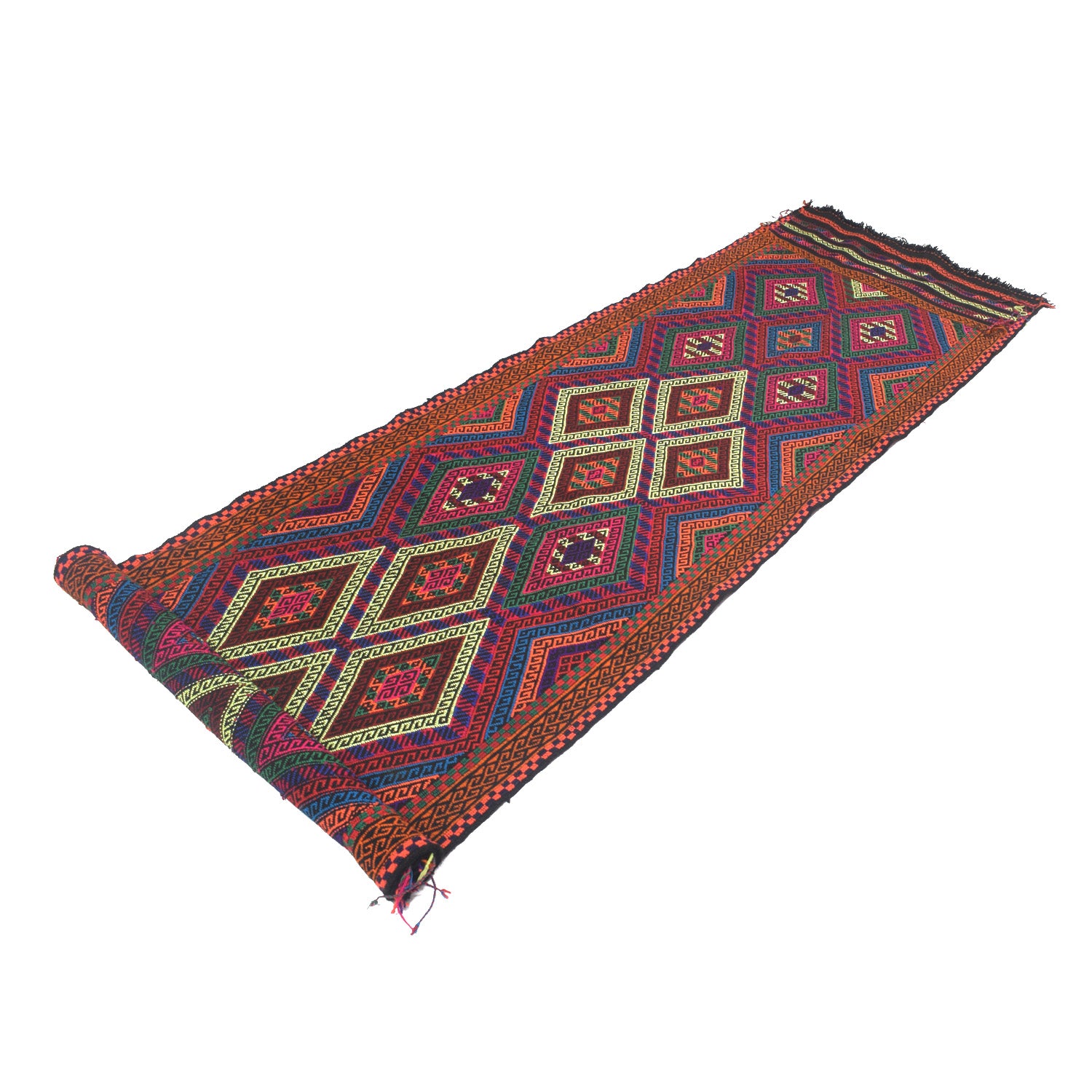 Long Kilim Runner 2' 8" x 10' 11" ft / 82 x 332 cm - No. Y13027