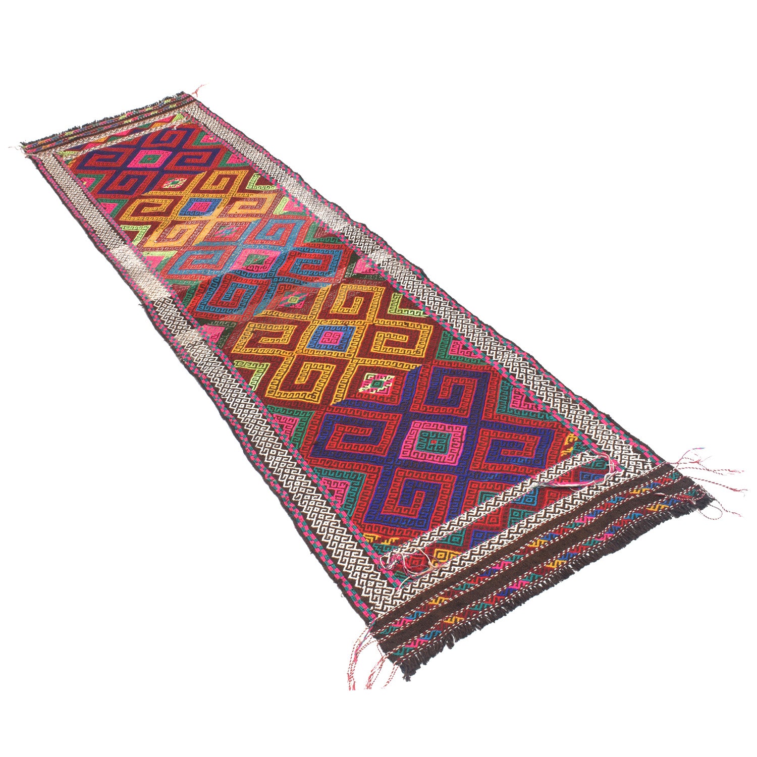 Short Kilim Runner 2' 4" x 8' 7" ft / 70 x 262 cm - No. Y13029