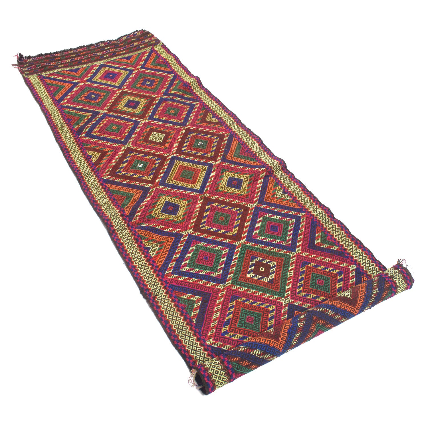 Short Kilim Runner 2' 6" x 9' 0" ft / 77 x 274 cm - No. Y13030